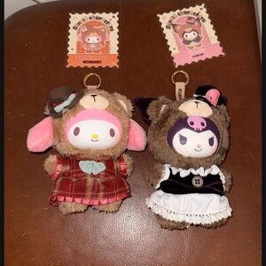 Sanrio Brown and Pink Plush Toy Set